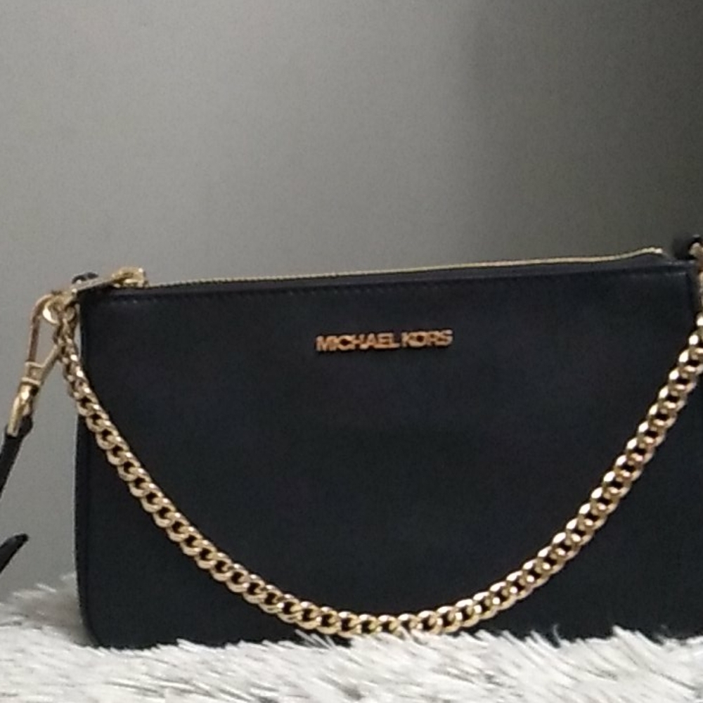Michael Kors leather zip pouchette